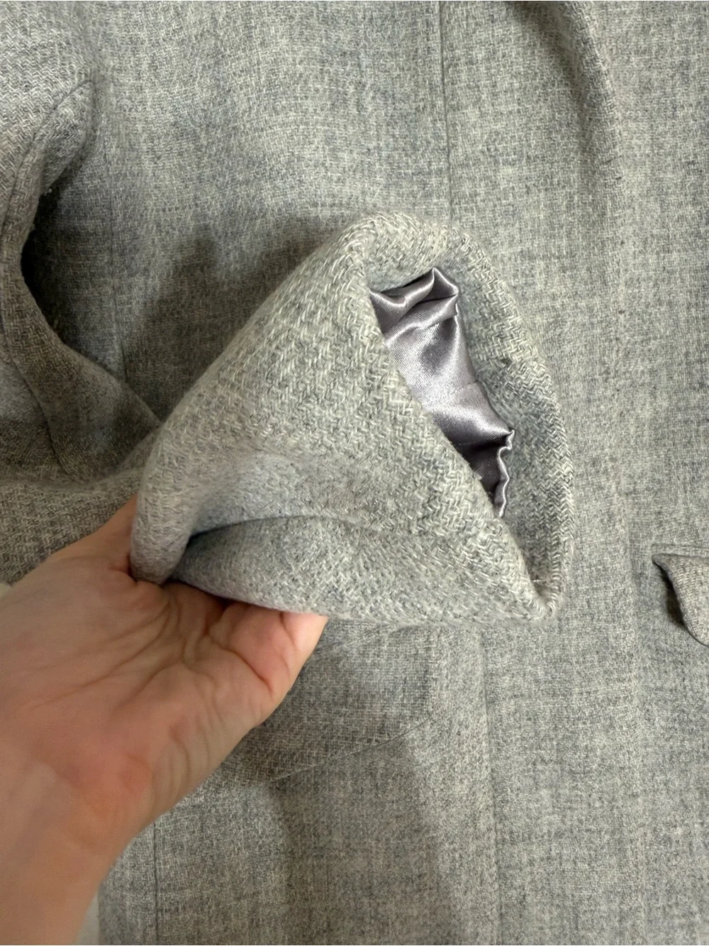 J. Crew Light Gray Wool-Blend Pea Coat